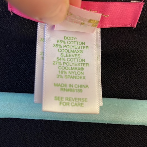 Lilly Pulitzer Ramona Fringe Sweater black size medium - Picture 4 of 8